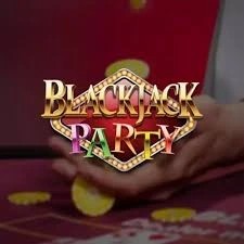 Blackjack Party slot logo by Evolution at DazardBet Casino