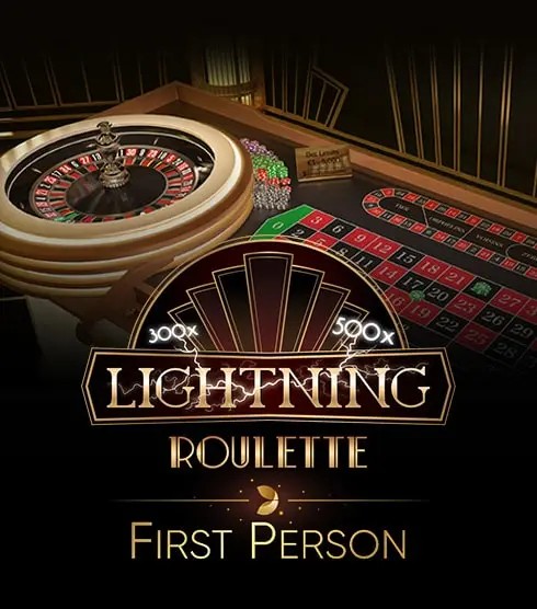 First Person Lightning Roulette slot visual from Evolution available on dazardbet.it