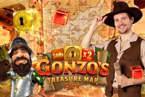 Gonzo's Treasure Map online game logo by Evolution on dazardbet.it