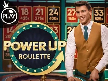 Official Live Dealer logo: Power UP Roulette by Pragmatic Play at DazardBet Casino