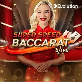 Super Speed Baccarat slot icon by Evolution, available at DazardBet Casino